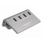 DeLOCK 64181 interface hub USB 3.2 Gen 2 (3.1 Gen 2) Type-A 10000 Mbit/s Grijs