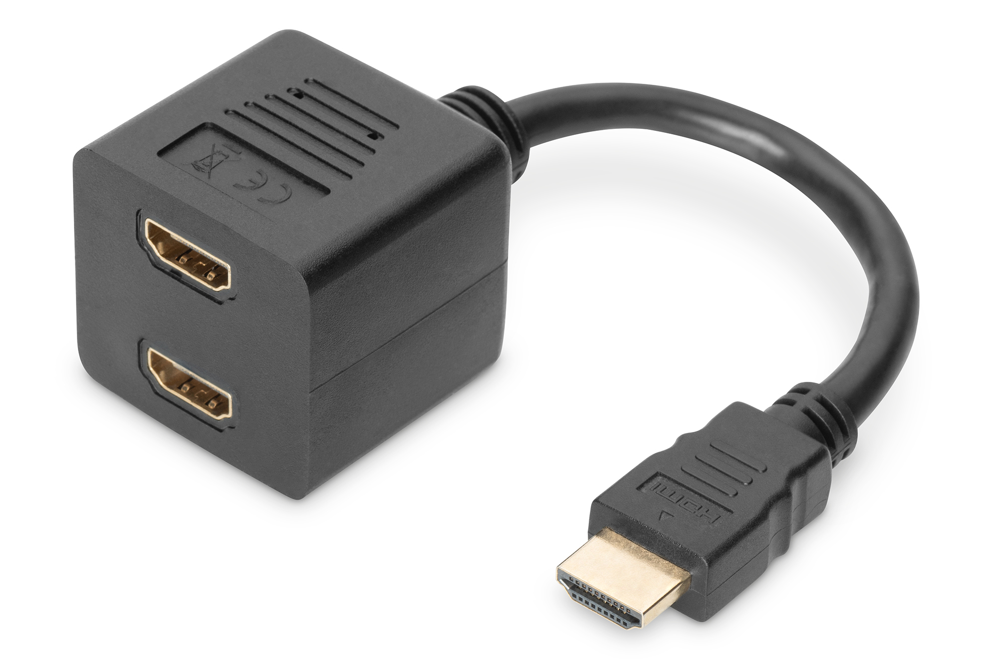 Photos - Cable (video, audio, USB) Digitus HDMI Y-Splitter Cable AK-330400-002-S 