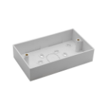 connektgear AV Double Back Box - 4 Module 45mm Deep - White