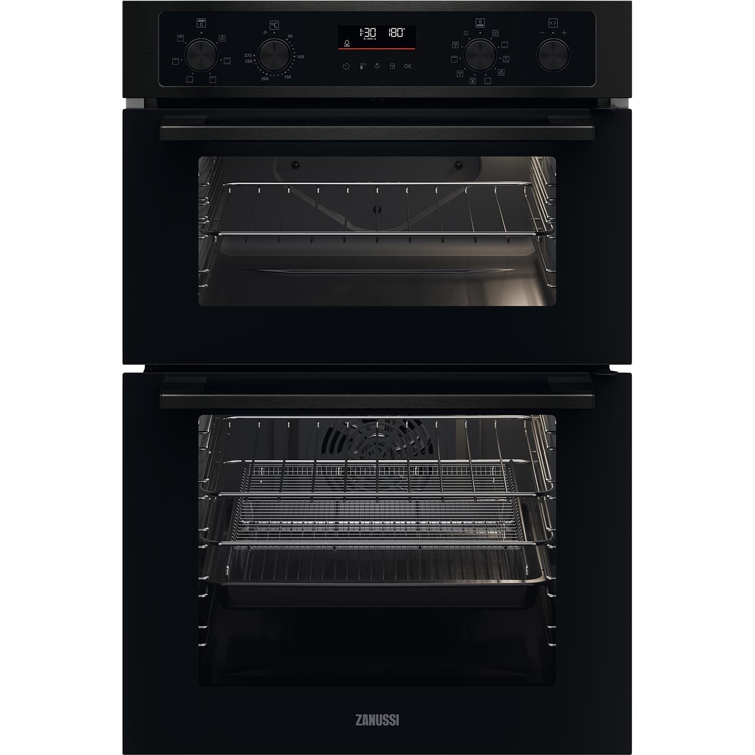 Photos - Oven Zanussi Series 40 Built-In Electric Double  - Black ZKCNA7KN 