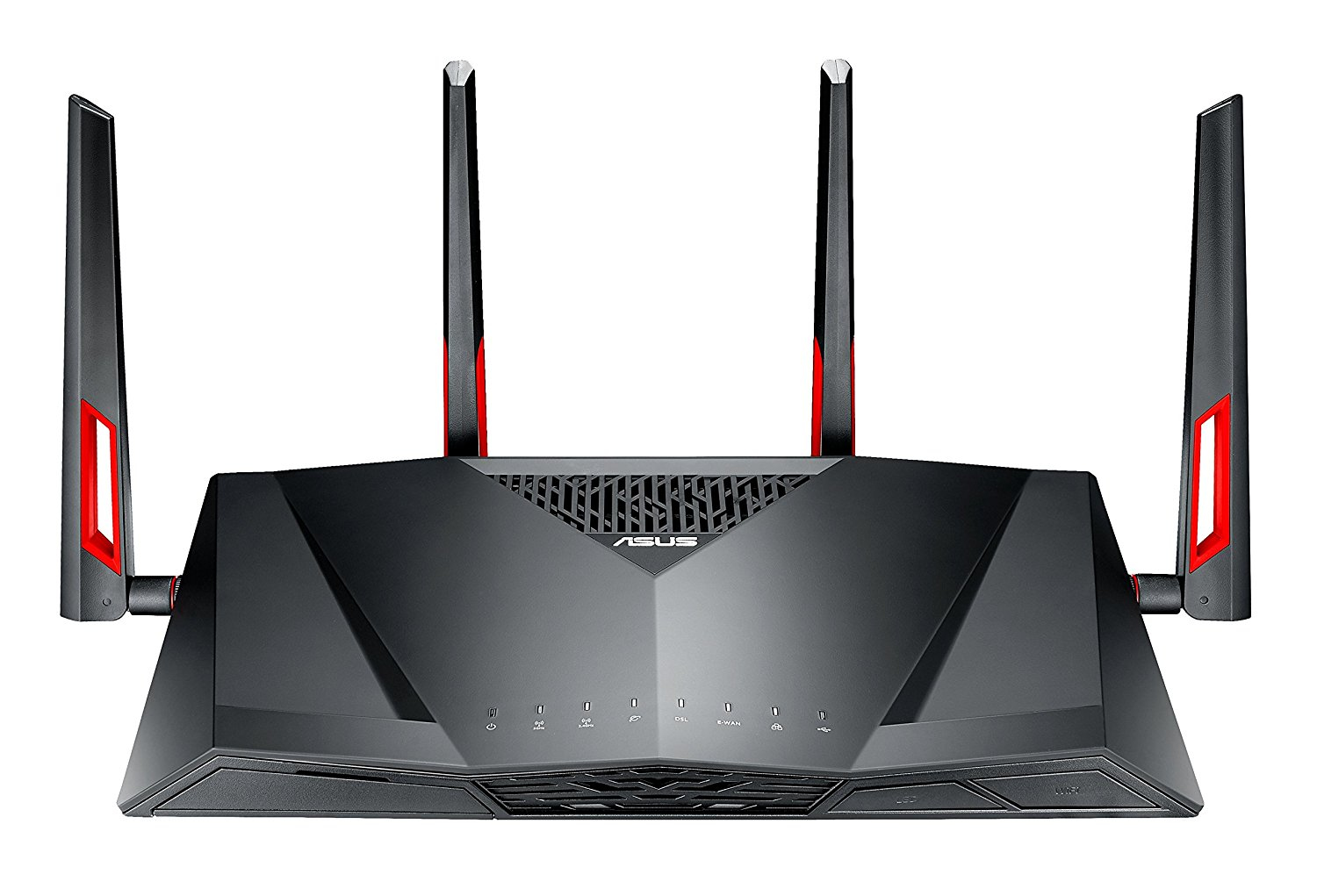 ASUS DSL-AC88U wireless router Gigabit Ethernet Dual-band (2.4 GHz / 5 GHz) Black, Red