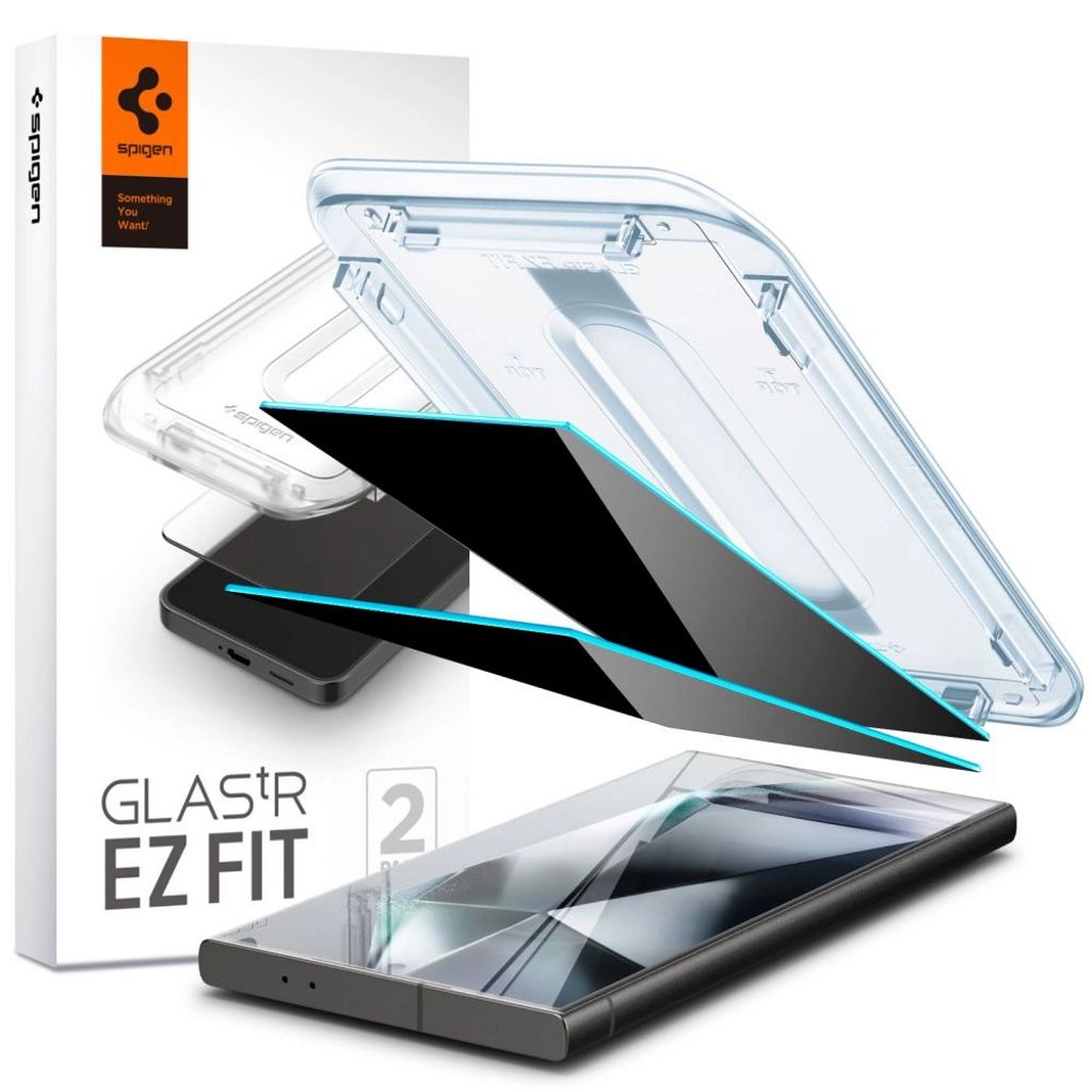 163862 SPIGEN Samsung Galaxy S24 Ultra Glas.tR EZ Fit Privacy Screen Protector, 2-pack