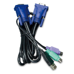 PLANET KVM-KC1-1.8 KVM cable Black, Blue 1.8 m