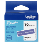 Brother BTAG-F35 label-making tape White on purple