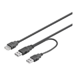 Microconnect USBAAA USB cable USB 2.0 0.3 m USB A Black