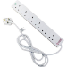 Cablenet 6 Way UK White 13Amp Surge Protected Power Strip with 5m Lead