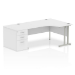 Dynamic Impulse Cantilever Right Crescent Desk Workstation