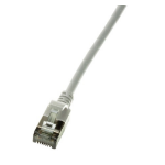 LogiLink Slim U/FTP networking cable Grey 0.5 m Cat6a U/FTP (STP)
