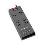 Tripp Lite TLP664USBB surge protector Black 6 AC outlet(s) 120 V 72" (1.83 m)
