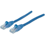 Intellinet Network Patch Cable, Cat6A, 7.5m, Blue, Copper, S/FTP, LSOH / LSZH, PVC, RJ45, Gold Plated Contacts, Snagless, Booted, Lifetime Warranty, Polybag