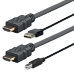Vivolink PROHDMIUSBAB4AMP video cable adapter 4 m HDMI + USB Type-A HDMI + USB Type-B Black