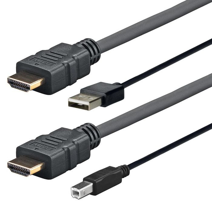 Image of Vivolink PROHDMIUSBAB4AMP video cable adapter 4 m HDMI + USB...