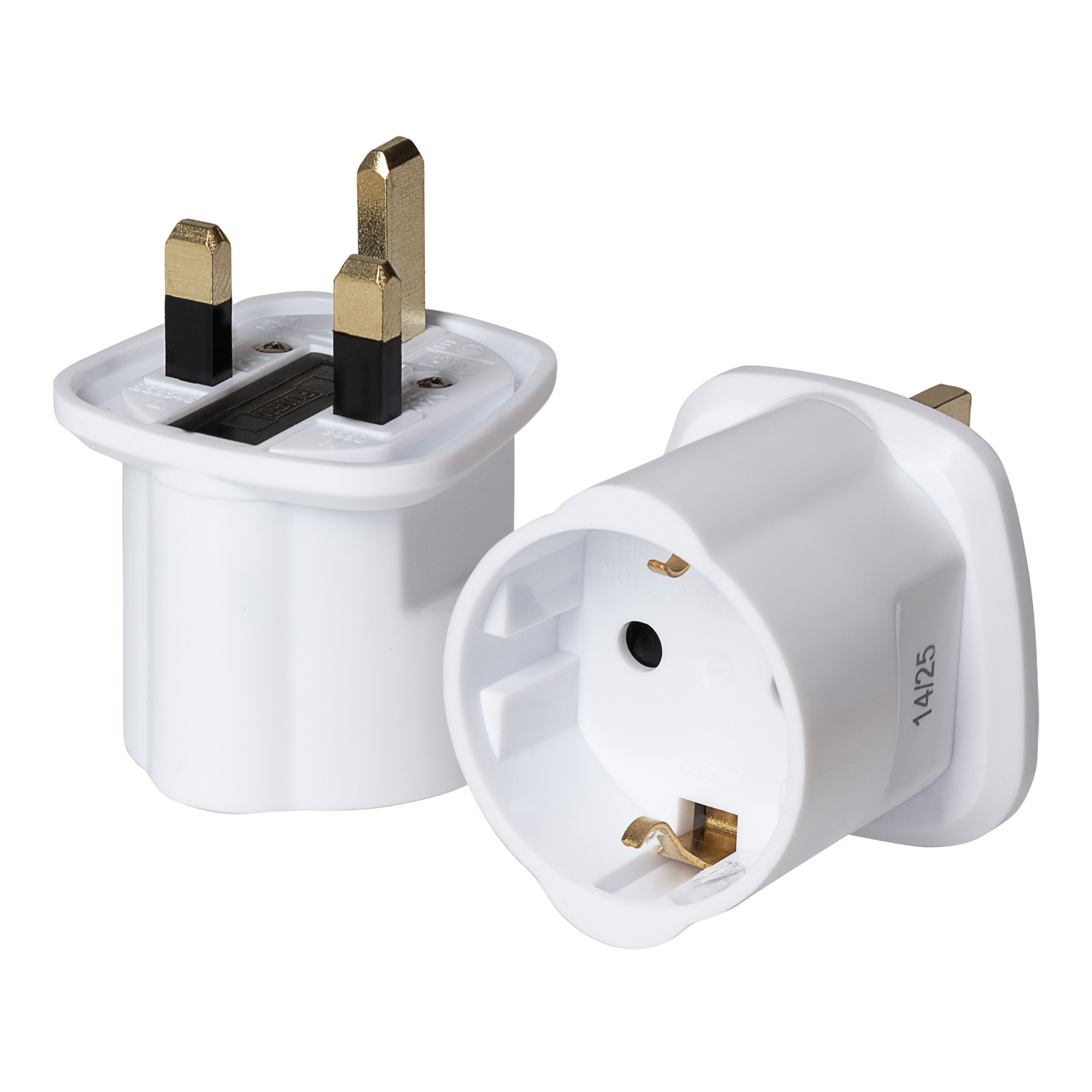 Maplin Schuko Plug to UK Mains Plug Converter 13Amp Travel Adaptor - W