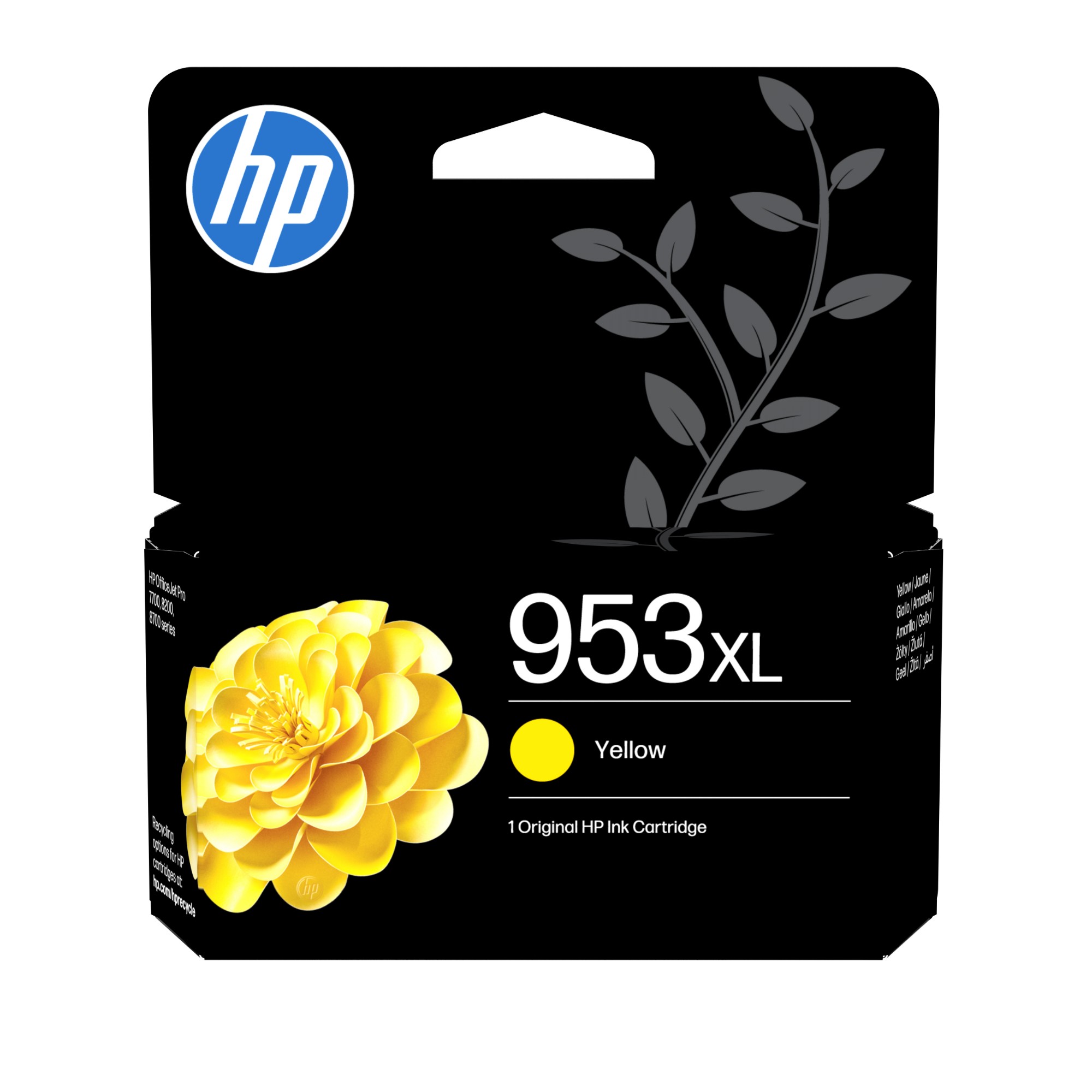 HP F6U18AE/953XL Ink cartridge yellow high-capacity. 1.45K pages 18ml