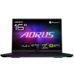 GIGABYTE AORUS MASTER 16 6YJM5USE64SH laptop AMD Ryzen™ 9 9955HX3D 16" WQXGA 16 GB DDR5-SDRAM 1 TB SSD NVIDIA® GeForce RTX™ 5080 Laptop GPU Wi-Fi 7 (802.11be) Windows 11 Home Black