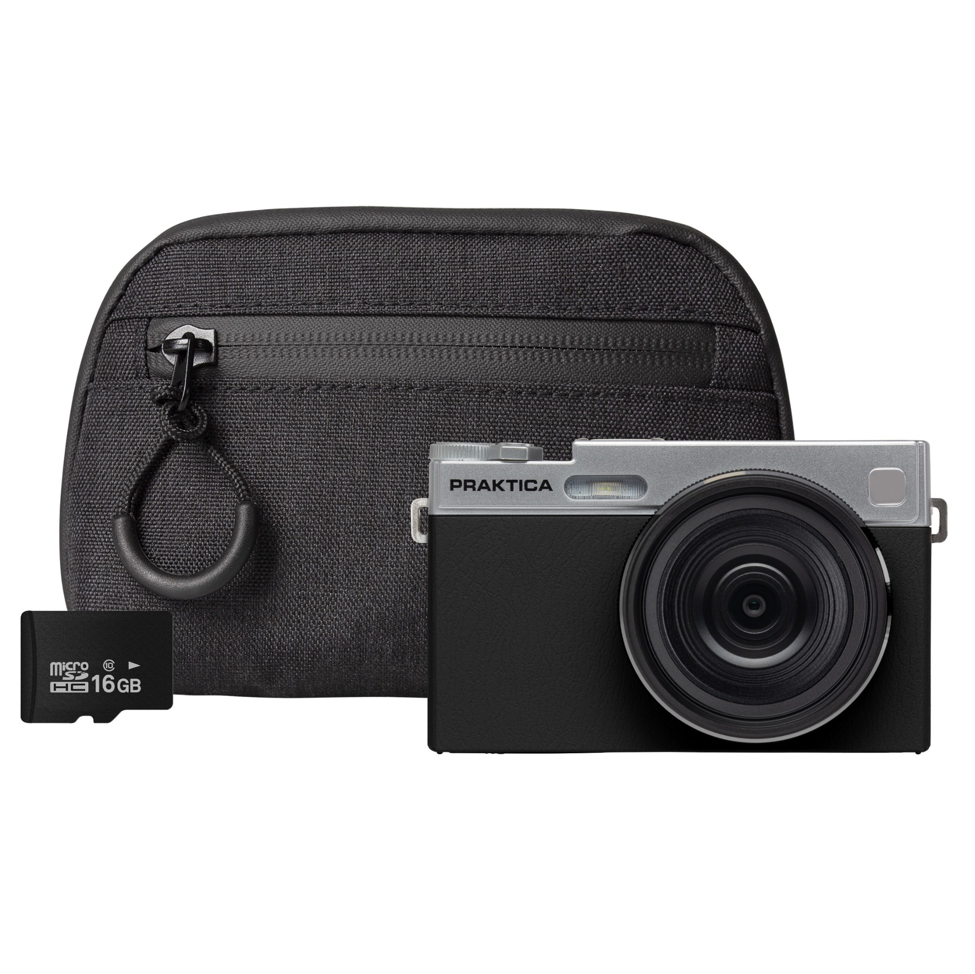 DZ21 Digital Camera 21MP CMOS Sensor 16x Digital Zoom Flip LCD 4K Video - Black - Camera + 16GB MicroSD Card + Compact Case thumbnail