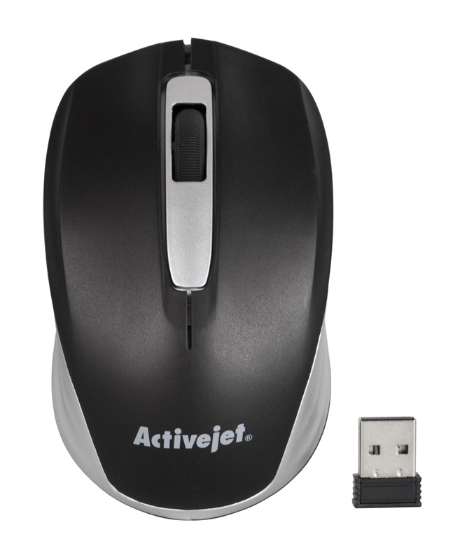 Activejet AMY-313 wireless computer mouse (optical; 1200 DPI; black)
