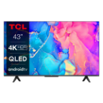 TCL C63 Series 43C635K TV 109.2 cm (43") 4K Ultra HD Smart TV Wi-Fi Aluminium, Silver, Stainless steel