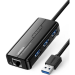 Hypertec UGREEN USB 3.0 to 10/100/1000 gigabit Ethernet Adapter with 3 port USB 3.0 Hub. Windows; Mac and Linux