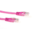 ACT UTP Cat6 Patch 1m câble de réseau Rose