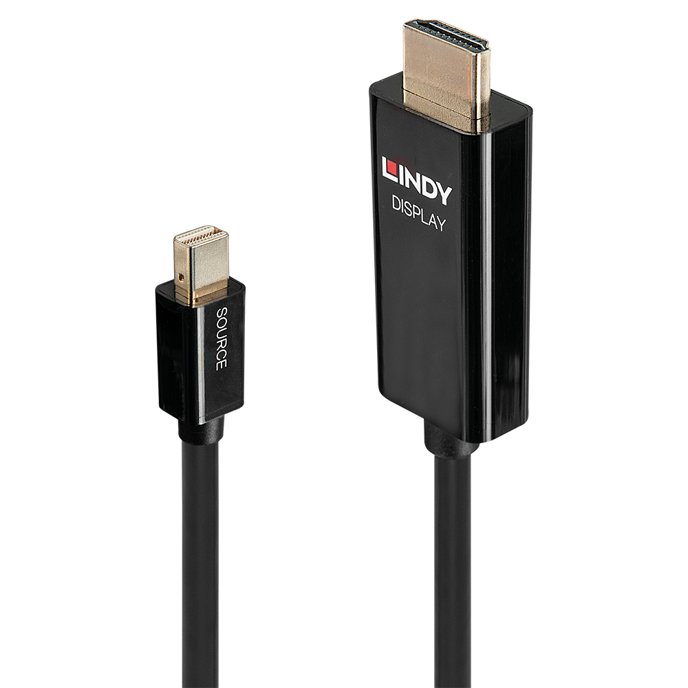 Image of Lindy 2m Mini DP to HDMI Adapter Cable