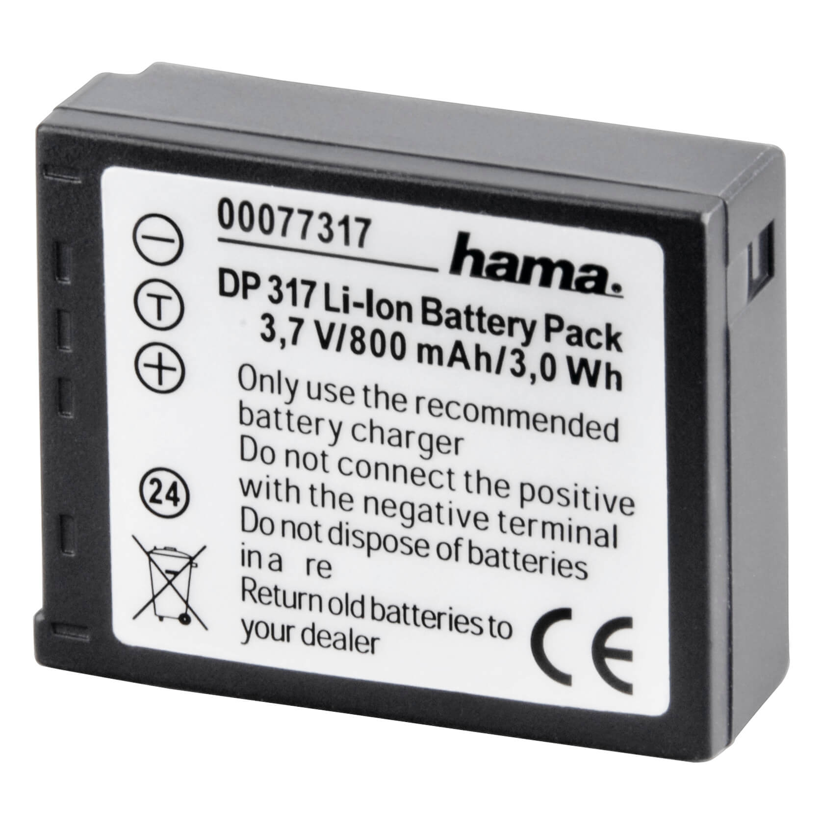 Hama Rechargeable Li-Ion Battery DP 317 f/ Panasonic Litium-Ion (Li-Ion) 800 mAh