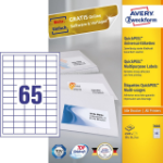 Avery 3666 self-adhesive label Rectangle Permanent White 6500 pc(s)