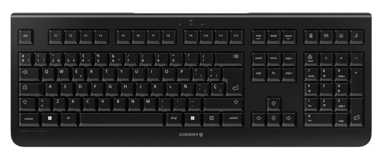 Image of CHERRY KW 3000 keyboard RF Wireless QWERTY Spanish Black