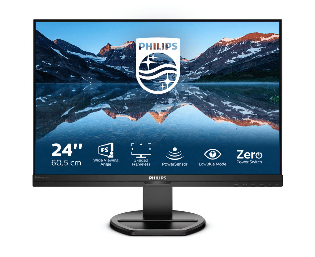 Philips B Line 240B9/00 computer monitor 61.2 cm (24.1") 1920 x 1200 pixels WUXGA LED Black