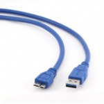 Gembird USB 3.0, 3m USB cable USB 3.2 Gen 1 (3.1 Gen 1) USB A Micro-USB B Blue