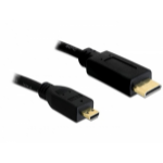 DeLOCK 3m HDMI w/Ethernet HDMI kabel HDMI Type A (Standaard) HDMI Type D (Micro) Zwart