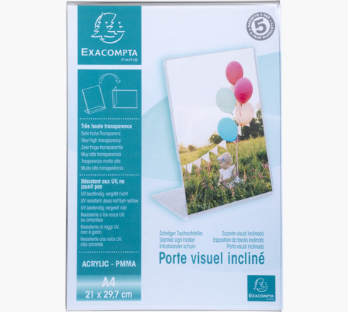 Image of Exacompta 84058D sign holder/information stand A4 Polymethyl...