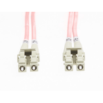 4Cabling 1.5m LC-LC OM4 Multimode Fibre Optic Cable: Salmon Pink