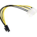 C2G 10in 6-Pin PCI Express to (2) 4-pin Molex Power Adapter Cable Multicolor 9.84" (0.25 m)