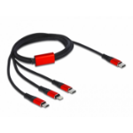 DeLOCK 86711 USB cable 1 m USB 2.0 USB C USB C/Micro-USB B/Lightning Black, Red