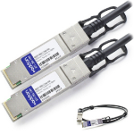 AddOn Networks QSFP-40G-C1M-AO Serial Attached SCSI (SAS) cable 1 m 40000 Gbit/s Stainless steel, Black