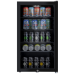 electriQ 98 Litre Drinks Fridge - Black