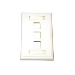 C2G 3-Port Multimedia Keystone Wall Plate - White
