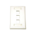 C2G 3-Port Multimedia Keystone Wall Plate - White