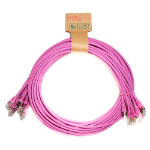 Cablenet 2m Cat6a RJ45 Pink S/FTP LSOH 26AWG Snagless Booted Patch Lead (PK 10)