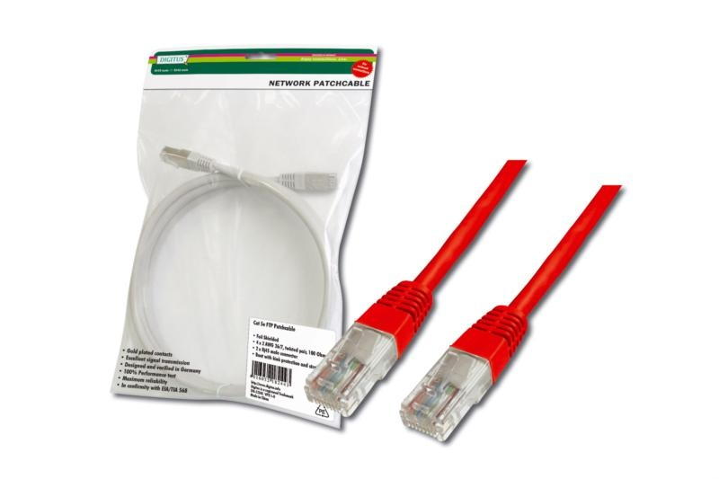 Mercodan Cat5e. UTP. 1.5m networking cable Red U/UTP (UTP)