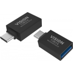 Vision TC-USBC3A/BL cable gender changer USB C USB 3.0 A Black