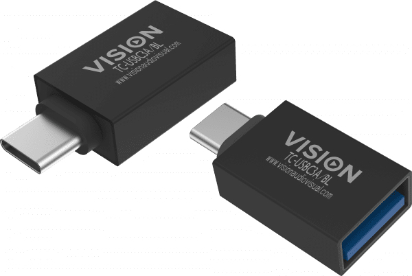 Image of Vision TC-USBC3A/BL cable gender changer USB C USB 3.0 A Black