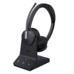Yealink WH64 Dual Teams DECT Wireless Headset, DECT & Bluetooth Wireless, Busylight, 3-Mic Noise Cancellation, Charging Stands, Carrying Bag