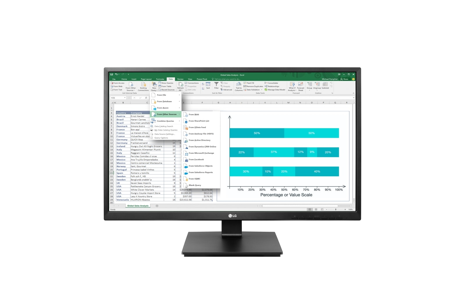 Image of LG 24BK55YP-I computer monitor 61 cm (24") 1920 x 1080 pixels Full...