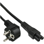 InLine AC Power cord, , for notebook, black, 2m