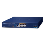 PLANET Layer 3, 8-Port 2.5GBASE-T Managed L3 2.5G Ethernet (100/1000/2500) Power over Ethernet (PoE) 1U Blauw