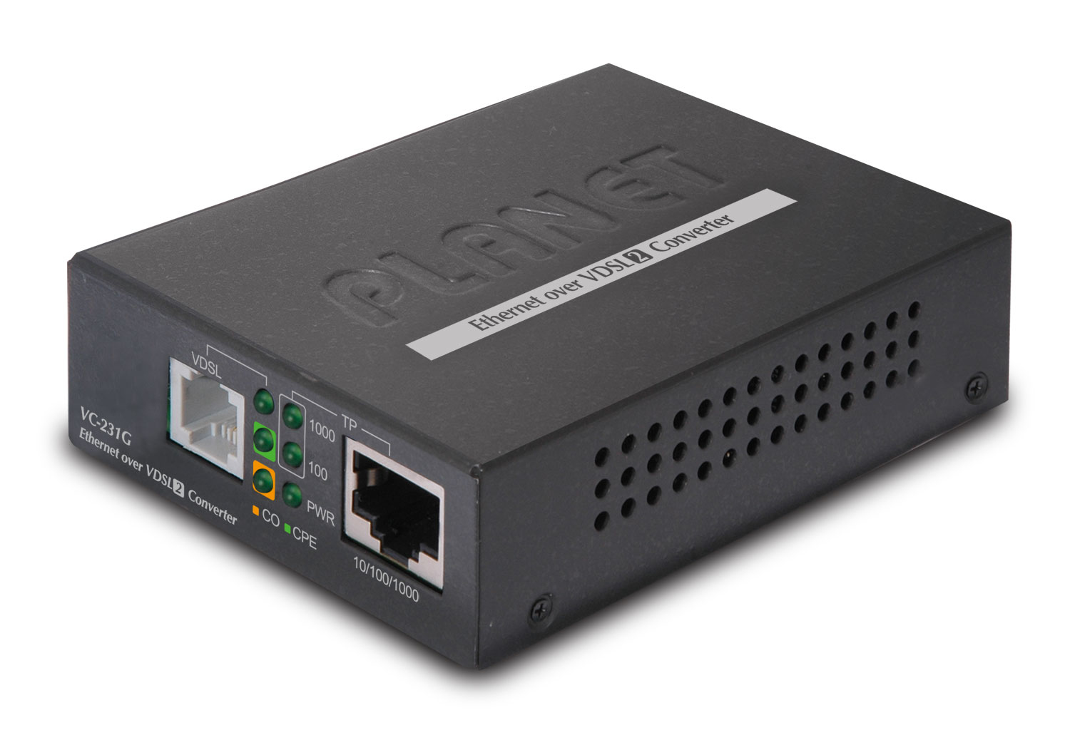 PLANET VC-231G network media converter 1000 Mbit/s Black