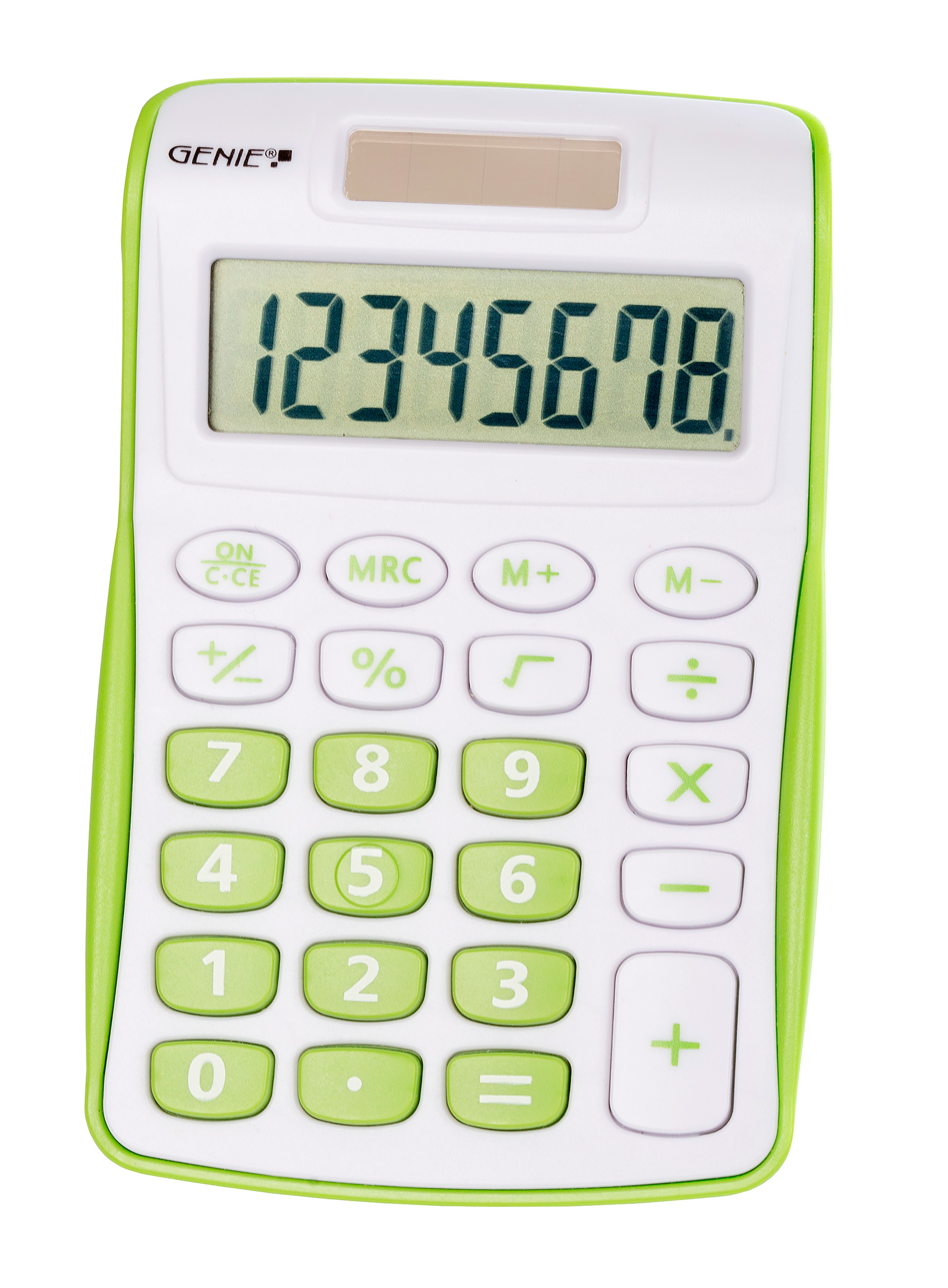 Image of Genie 120 G calculator Pocket Display Green, White