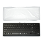 Seal Shield Clean Wipe Pro Medical Grade Compact UK Keyboard Waterproof with Detachable Cover Black